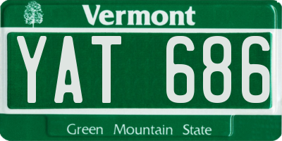 VT license plate YAT686