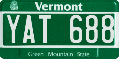VT license plate YAT688