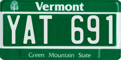 VT license plate YAT691