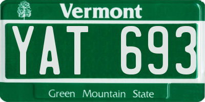 VT license plate YAT693