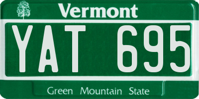 VT license plate YAT695