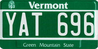VT license plate YAT696