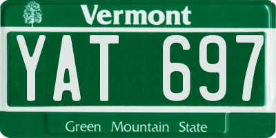 VT license plate YAT697