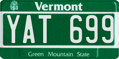 VT license plate YAT699