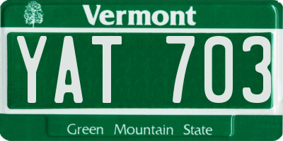 VT license plate YAT703