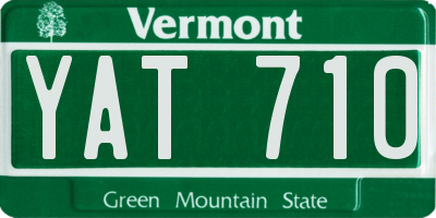 VT license plate YAT710