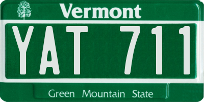 VT license plate YAT711