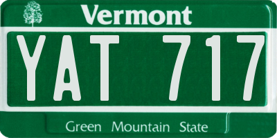 VT license plate YAT717