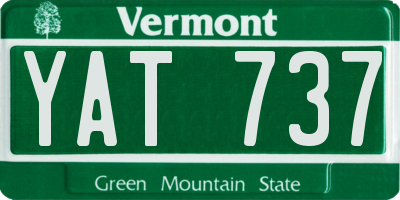 VT license plate YAT737