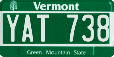 VT license plate YAT738