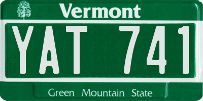 VT license plate YAT741