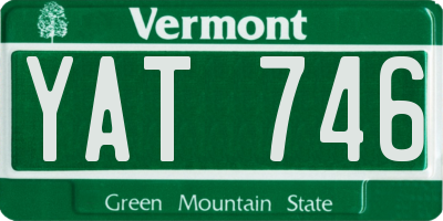 VT license plate YAT746