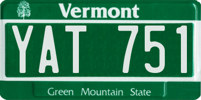 VT license plate YAT751