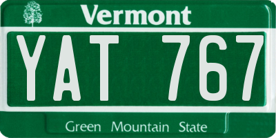 VT license plate YAT767