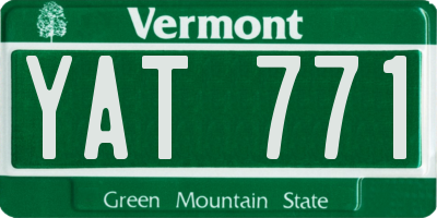 VT license plate YAT771