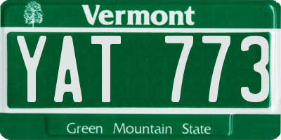 VT license plate YAT773
