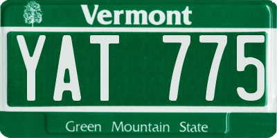 VT license plate YAT775