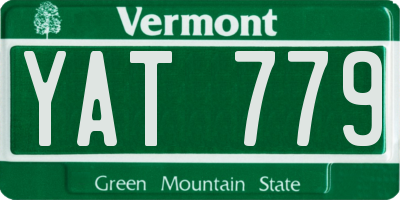 VT license plate YAT779