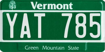 VT license plate YAT785