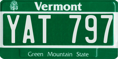 VT license plate YAT797