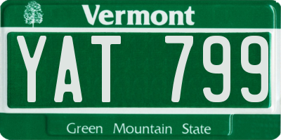 VT license plate YAT799