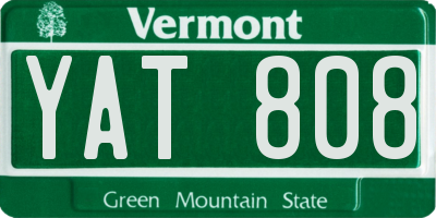 VT license plate YAT808