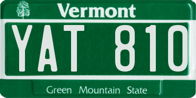 VT license plate YAT810