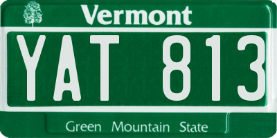 VT license plate YAT813
