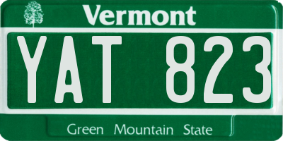 VT license plate YAT823
