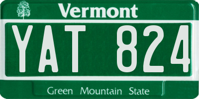 VT license plate YAT824