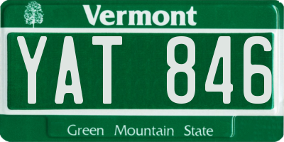 VT license plate YAT846