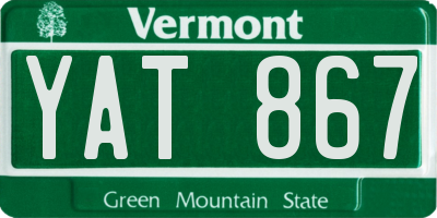 VT license plate YAT867