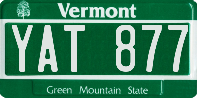 VT license plate YAT877