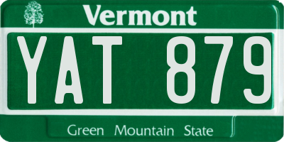 VT license plate YAT879