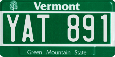 VT license plate YAT891