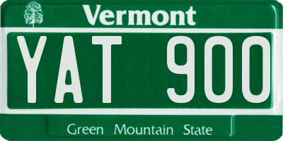 VT license plate YAT900