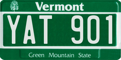 VT license plate YAT901