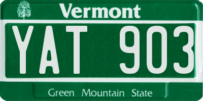 VT license plate YAT903
