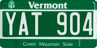 VT license plate YAT904