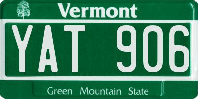 VT license plate YAT906
