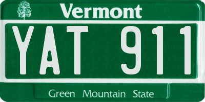VT license plate YAT911