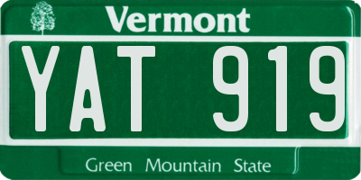 VT license plate YAT919