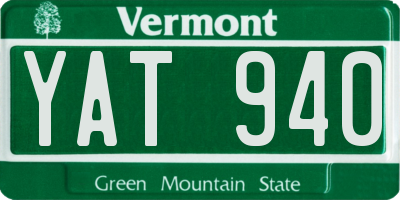 VT license plate YAT940
