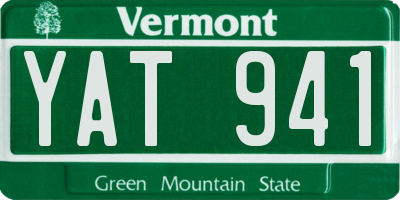 VT license plate YAT941