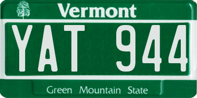 VT license plate YAT944