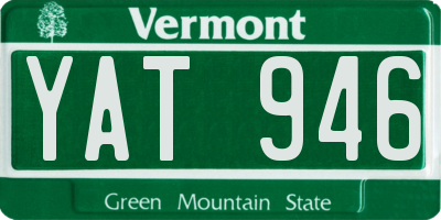 VT license plate YAT946