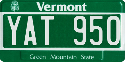 VT license plate YAT950