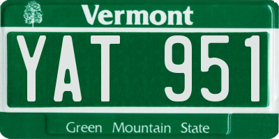 VT license plate YAT951