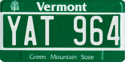 VT license plate YAT964
