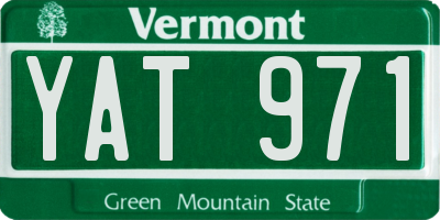VT license plate YAT971